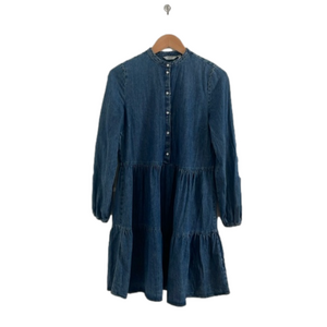 b.young Long Sleeve Denim Dress